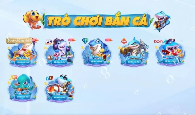 Sảnh chơi Bắn Cá VZ99 thiết kế giao diện đẹp, chuyên nghiệp